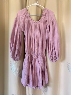 Free People Gaia Mini Dress in Cactus Tint